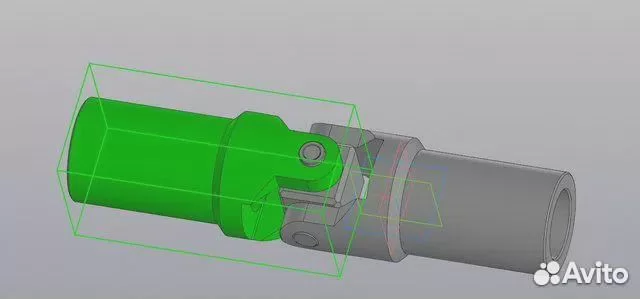 3D-модель — цилиндр с резьбой