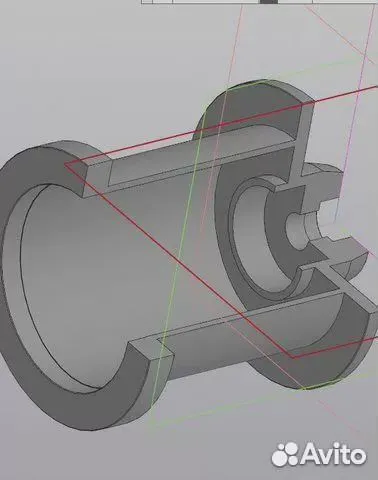 3D-модель — разрез цилиндра